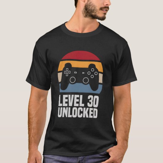 Level 30 Unlocked 30 Video Gamer T-shirt (Voorkant)