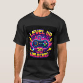 'Level 30 Unlocked' Gamer Verjaardag Tshirt (Voorkant)