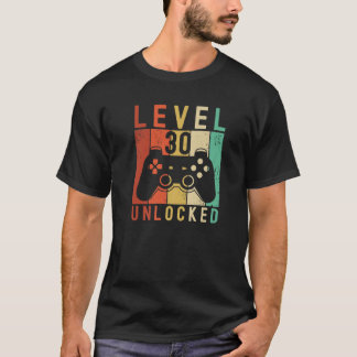 Level 30 Unlocked Gamer Video Games Gaming Mannen T-shirt