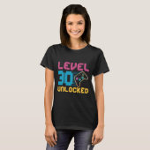 Level 30 Unlocked Gaming Birthday T-shirt (Voorkant volledig)