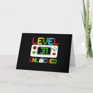 Level 31 Ontgrendeld Videospel 10e Verjaardagscade Kaart