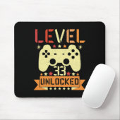 Level 33 Ontgrendeld Videospel 33e Verjaardag Game Muismat (Met muis)