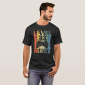 Level 33 Unlocked 33Rd Birthday Gift For Video Gam T-shirt (Voorkant volledig)