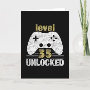Level 35 Ontgrendeld 35e Verjaardag 35 Jaar Oud Ca Kaart