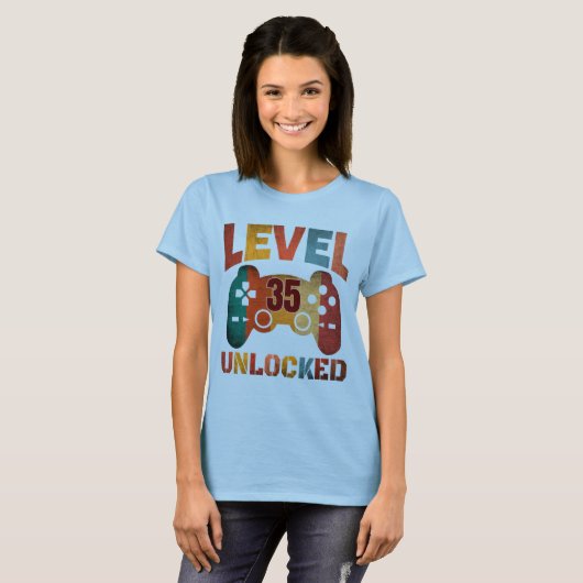 LEVEL 35 VRIJGESPEELD T-Shirt (Voorkant volledig)