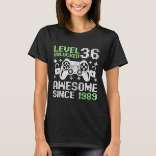 Level 36 Ontgrendeld Geweldig Sinds 1989 Videogame T-shirt