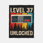 Level 37 Unlocked Video Game Controller Birthday M Fleece Deken (Voorkant)