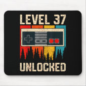 Level 37 Unlocked Video Game Controller Birthday M Muismat (Voorkant)