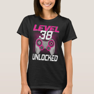 Level 38 38e Birthday Gaming 38 jaar later T-shirt