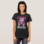 Level 38 38e Birthday Gaming 38 jaar later T-shirt (Voorkant volledig)