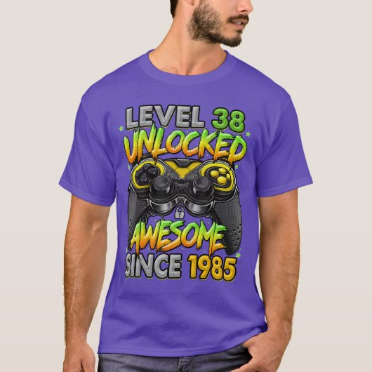 Level 38 Ontgrendeld Geweldig Sinds 1985 38e Verja T-shirt (Voorkant)