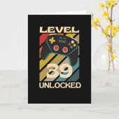 Level 39 Ontgrendeld Grappige Gaming Kaart (Gele Bloem)