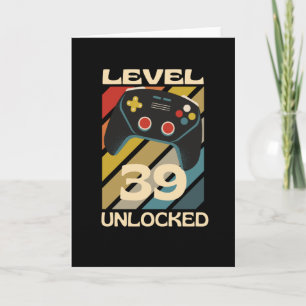 Level 39 Ontgrendeld Grappige Gaming Kaart