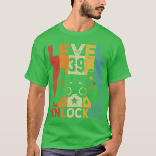 Level 39 Ontgrendelde Gamecontroller 39e Verjaarda T-shirt
