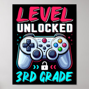 Level 3e leerjaar ontgrendeld Terug naar school te Poster