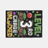 Level 3e leerjaar ontgrendeld videospel eerste dag fleece deken (Voorkant (Horizontaal))