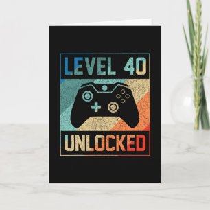 Level 40 Ontgrendeld 40ste Video Gamer 40ste Verja Kaart