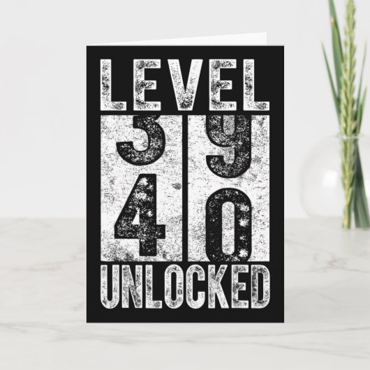 Level 40 Ontgrendeld Grappig Gelukkig 40e Level Ve Kaart (Voorkant)