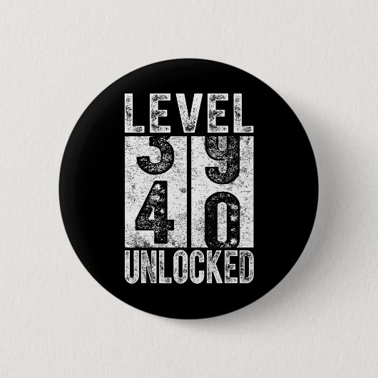 Level 40 Ontgrendeld Grappig Gelukkig 40e Level Ve Ronde Button 5,7 Cm (Voorkant)