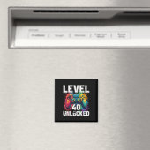 Level 40 Ontgrendeld Grappig Videogame Thema 40e G Magneet (Insitu (Vaatwasser))