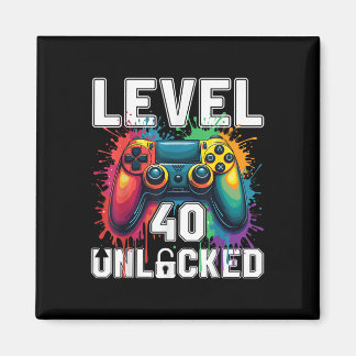 Level 40 Ontgrendeld Grappig Videogame Thema 40e G Magneet