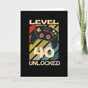 Level 40 Ontgrendeld Grappige Gaming Kaart
