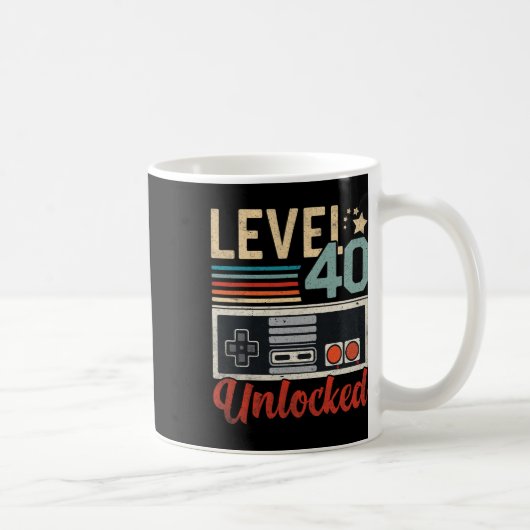Level 40 Ontgrendeld Video Game Controller 40e Ver Koffiemok (Rechts)