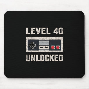 Level 40 Ontgrendeld Videospeler 40e Verjaardagsca Muismat