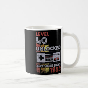 Level 40 onvergrendelde gamer 40th Birthday Gift V Koffiemok