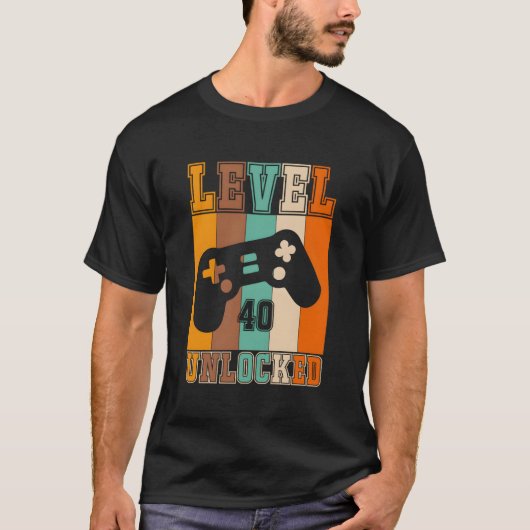 Level 40 Unlocked - Verjaardagseditie T-shirt (Voorkant)