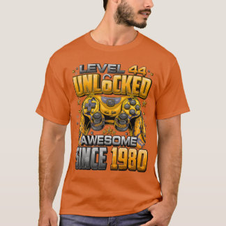 Level 44 Ontgrendeld Geweldig Sinds 1980 44ste Ver T-shirt