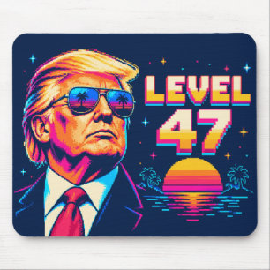 Level 47 Neon Arcade Sunset Shades Muismat