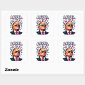 Level 47 Neon Arcade Vierkante Sticker (Vel)