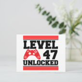 Level 47 Vrijgespeeld Briefkaart (Staand voorkant)