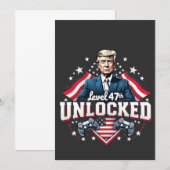 Level 47e ontgrendeld Trump Wonnaar Inauguratie Da Kaart (Voorkant / Achterkant)