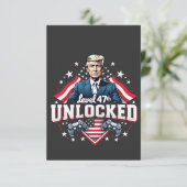 Level 47e ontgrendeld Trump Wonnaars Inauguratie D Bedankkaart (Staand voorkant)