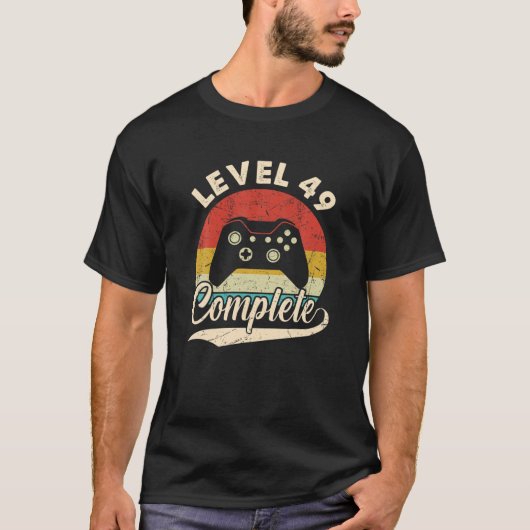 Level 49 Complete - 49Th Wedding Aniversary For He T-shirt (Voorkant)
