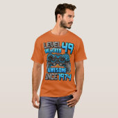 Level 49 Unlocked Awesome Since 1974 49th Birthday T-shirt (Voorkant volledig)