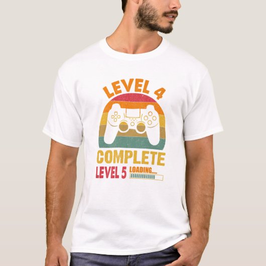 Level 4 Compleet Vintage Retro T-shirt (Voorkant)