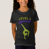 Level 4 gymnast gaat voor gouden T-shirt (Voorkant)