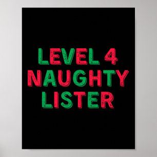 Level 4 Stoute Lijst - Level Vier Stoute Lijst Poster