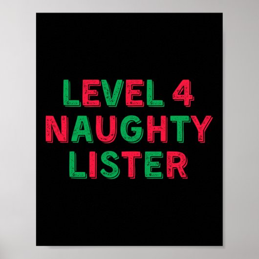 Level 4 Stoute Lijst - Level Vier Stoute Lijst Poster (Voorkant)