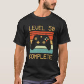 Level 50 Complete videogamer - 50th Wedding Anive T-shirt (Voorkant)