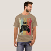 Level 50 Ontgrendeld Grappige Videospeler 50ste Ve T-shirt (Voorkant volledig)