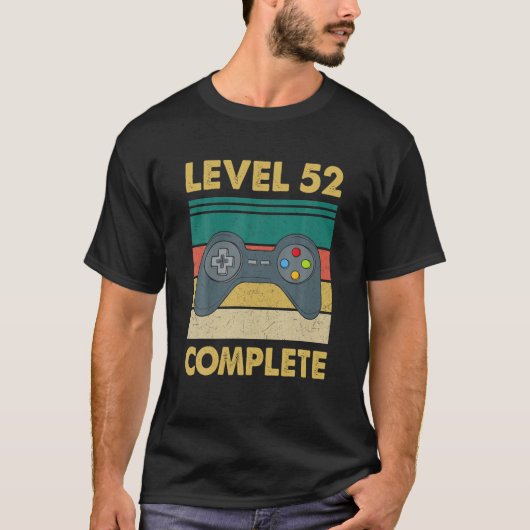 Level 52 Complete videogamer - 52nd Wedding Anive T-shirt (Voorkant)