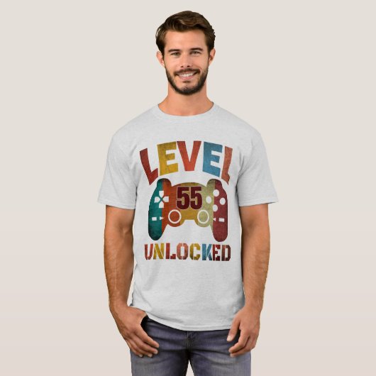 LEVEL 55 VRIJGESCHAKELD T-Shirt (Voorkant volledig)