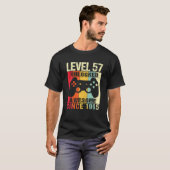 Level 57 Unlocked 57Th Birthday Gamer Awesome Sinc T-shirt (Voorkant volledig)