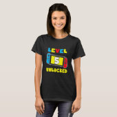 Level 5 Ontgrendeld 5e Verjaardag T-shirt Videospe (Voorkant volledig)