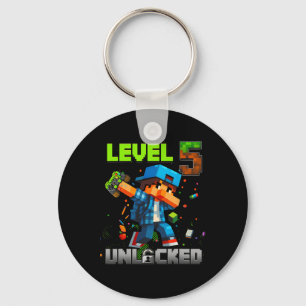 Level 5 Ontgrendeld Funny Verjaardagsjongen Pixel  Sleutelhanger