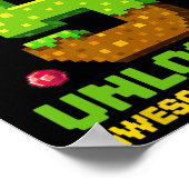 Level 5 Ontgrendeld Geweldig sinds Pixel-verjaarda Poster (Hoek)
